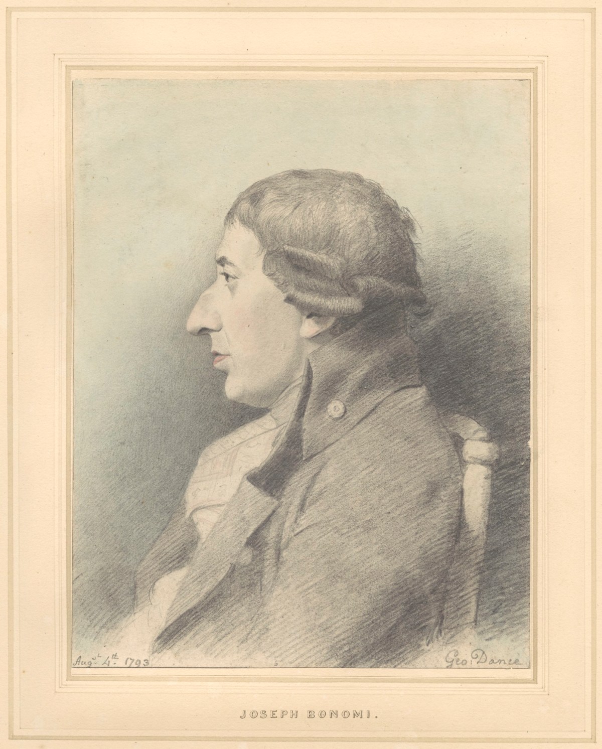 George Dance RA, Portrait of Joseph Bonomi, A.R.A.