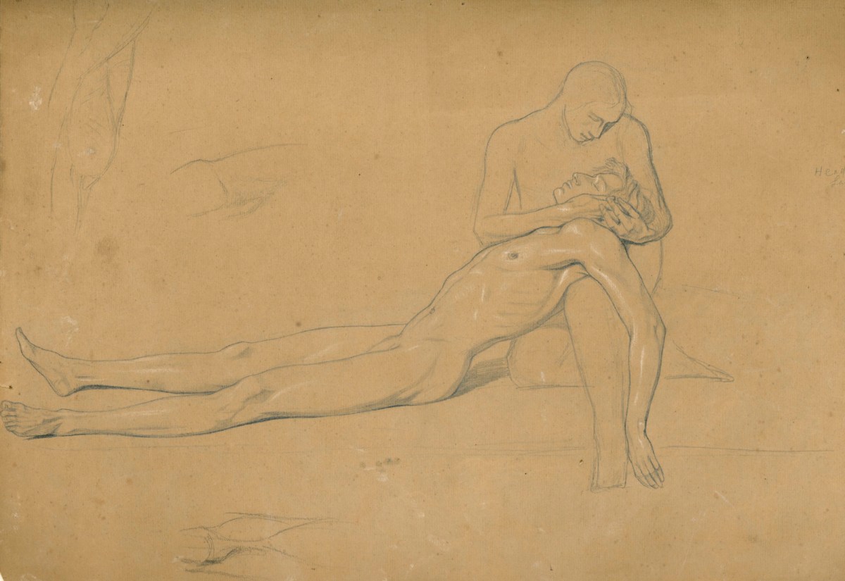Henry Hugh Armstead RA, Study for 'Hero and Leander'