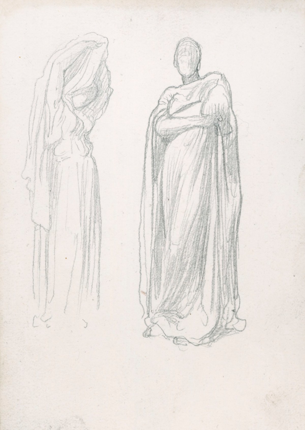 Lord Leighton PRA, Sketches of two standing women