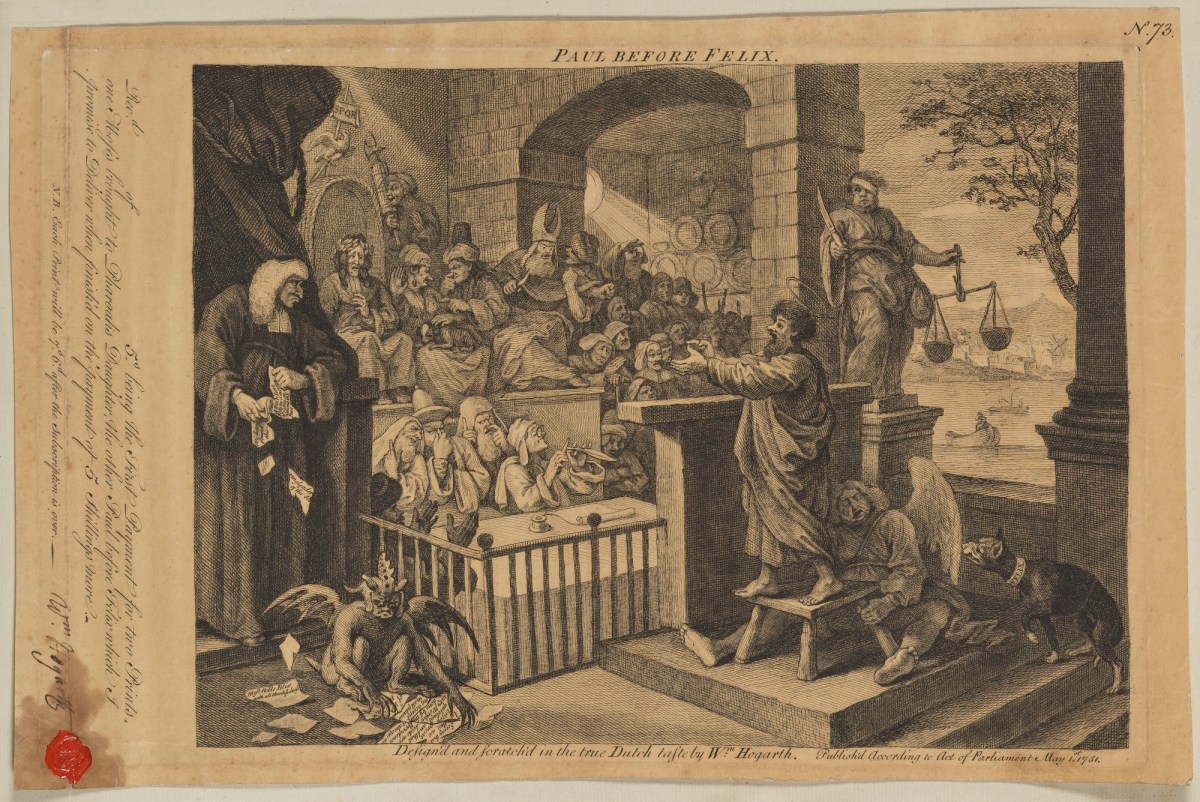 William Hogarth, Paul Before Felix Burlesqued