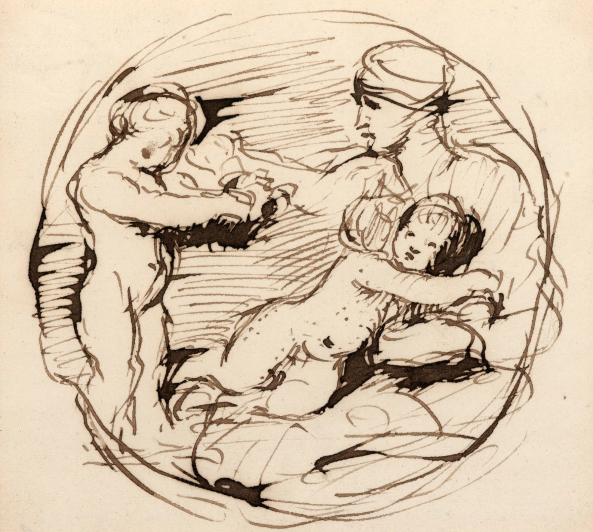 Sir David Wilkie RA, Sketch of Michelangelo's Taddei tondo