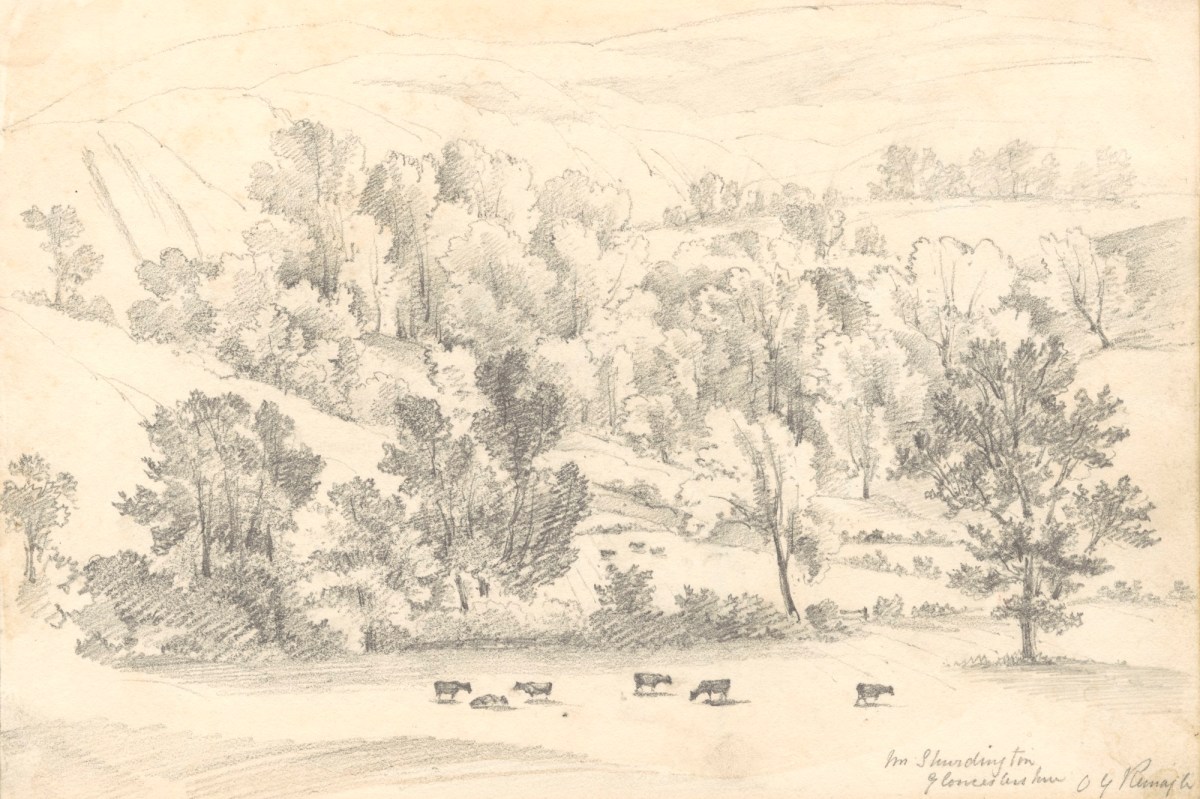 Oriana Georgiana Reinagle, View near Shurdington, Gloucestershire