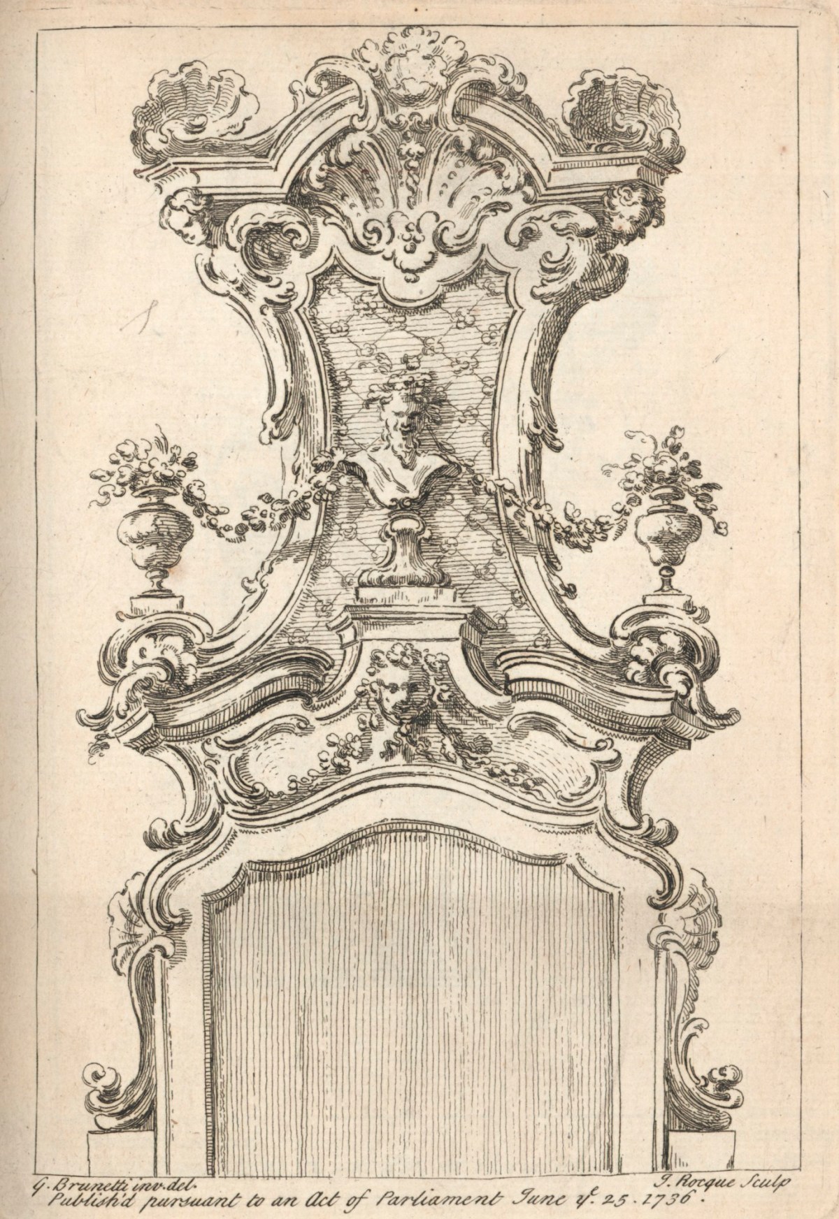 Gaetano Brunetti, Ornament for the top of a pier glass