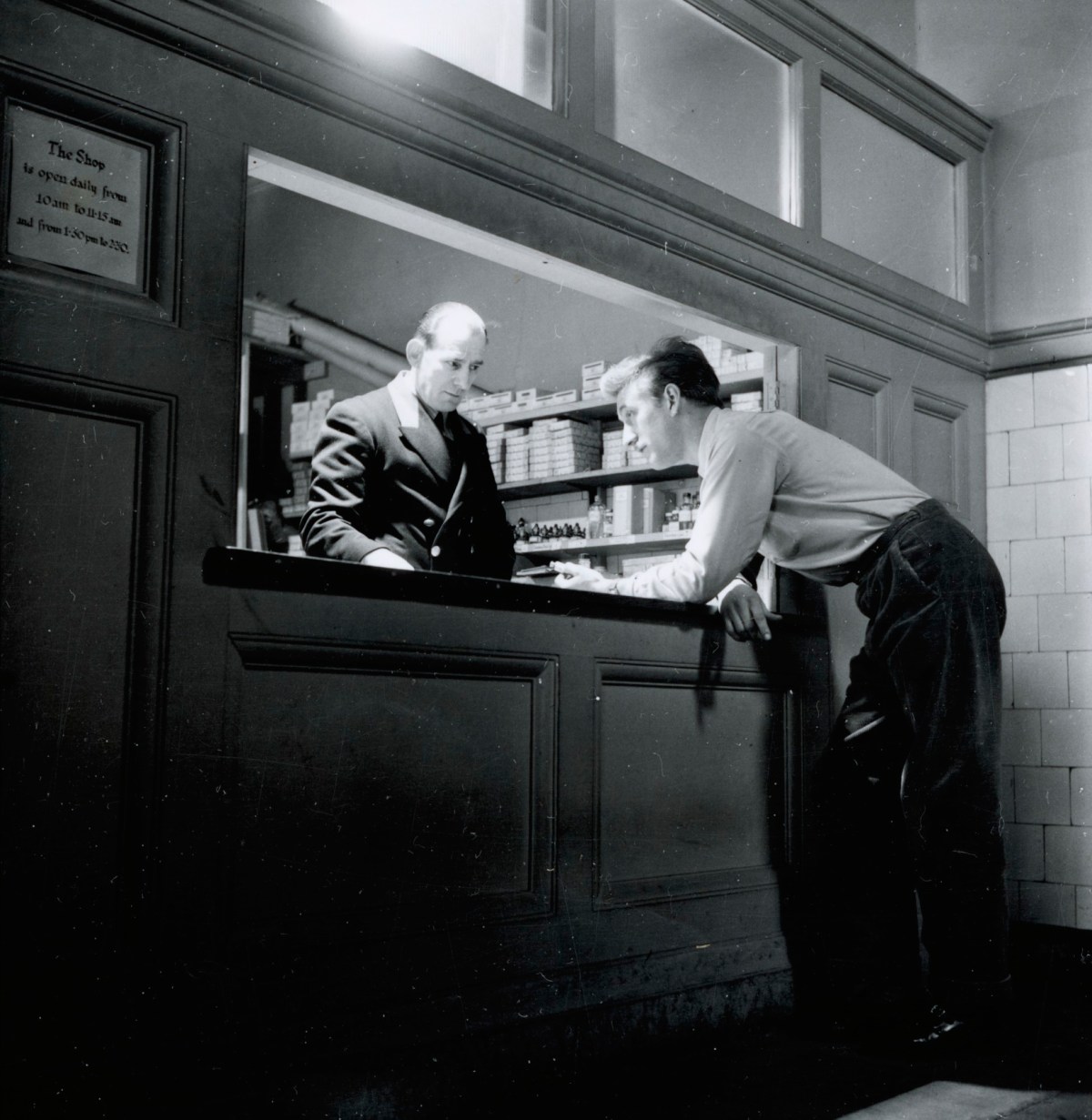 Russell Westwood, George White, the School's Porter with 'Darcy' Smith a student.