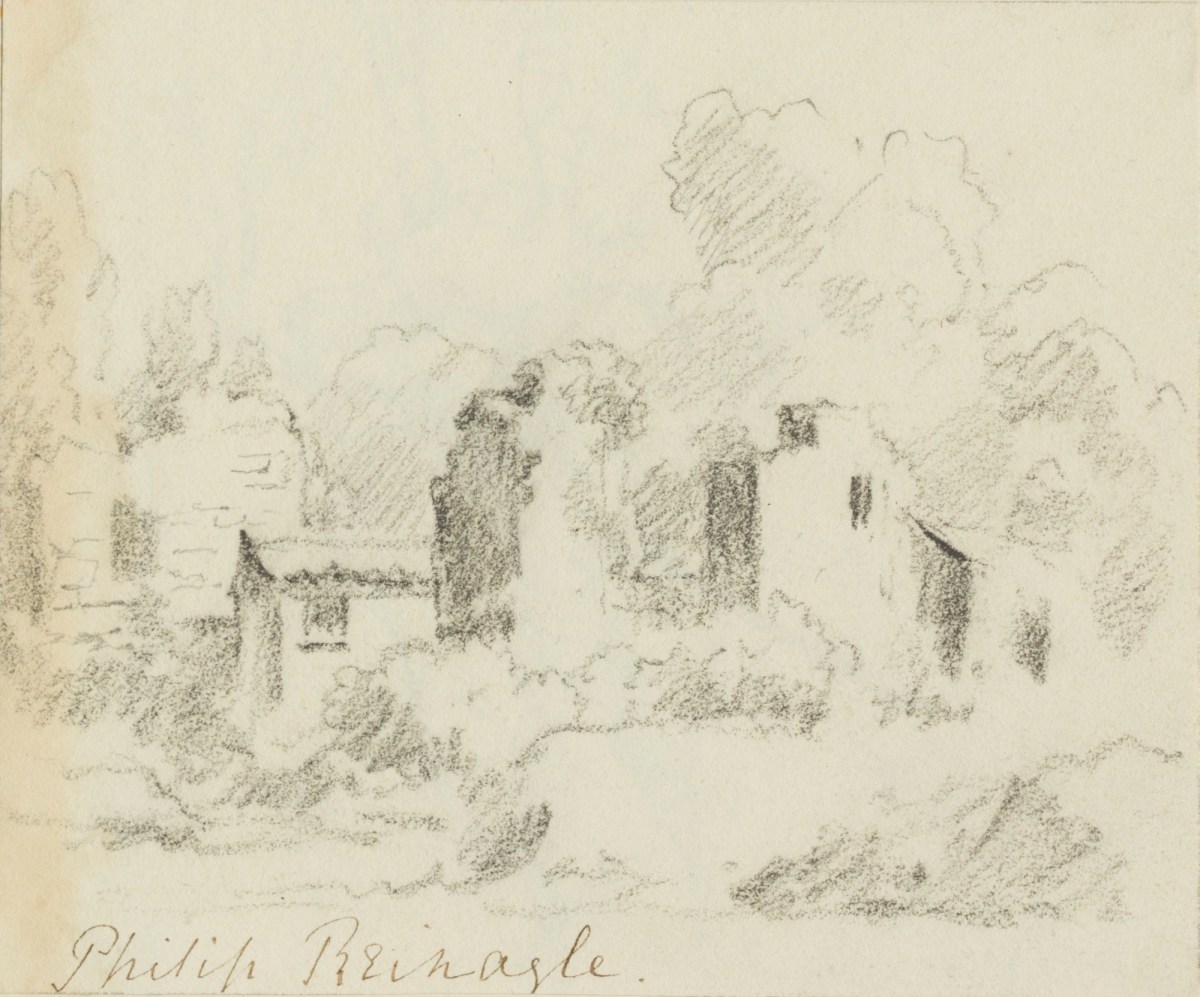 Philip Reinagle RA, Houses among trees