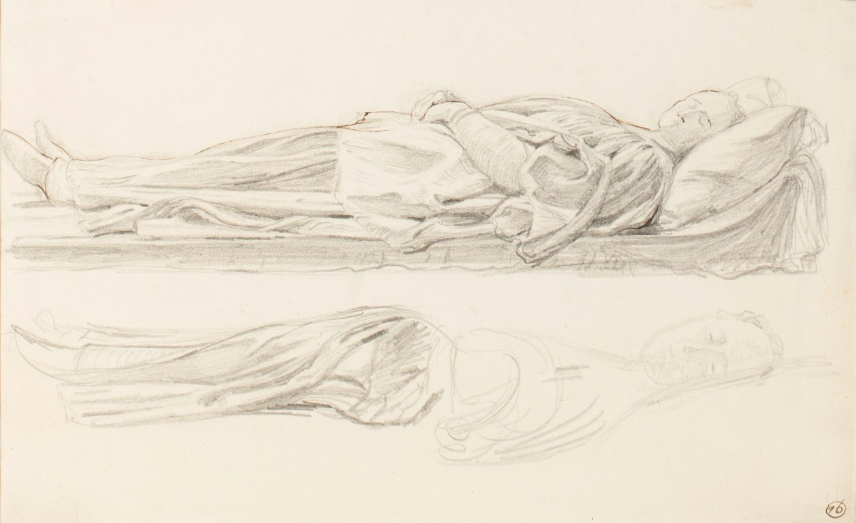 Henry Hugh Armstead RA, Studies for the effigy of Archdeacon Moore, for Lichfield Cathedral