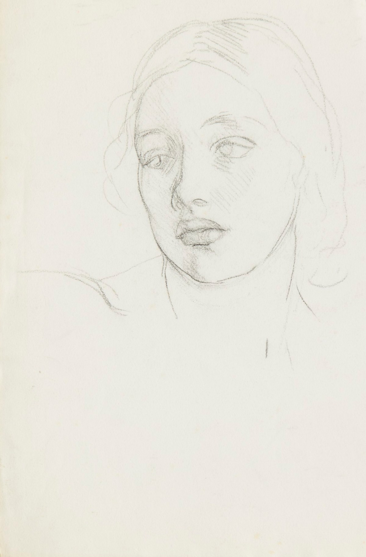 Sir George Clausen RA, Sketch of a woman's head