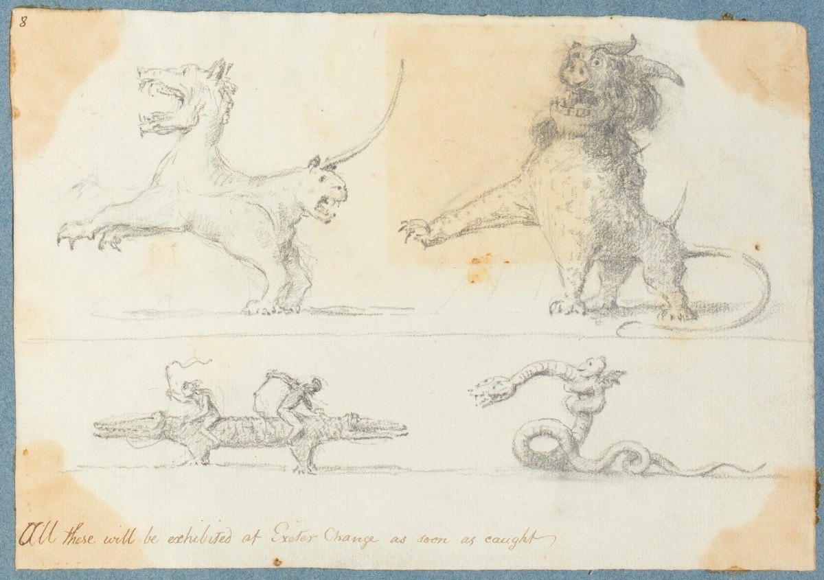 George Dance RA, Four imaginary creatures