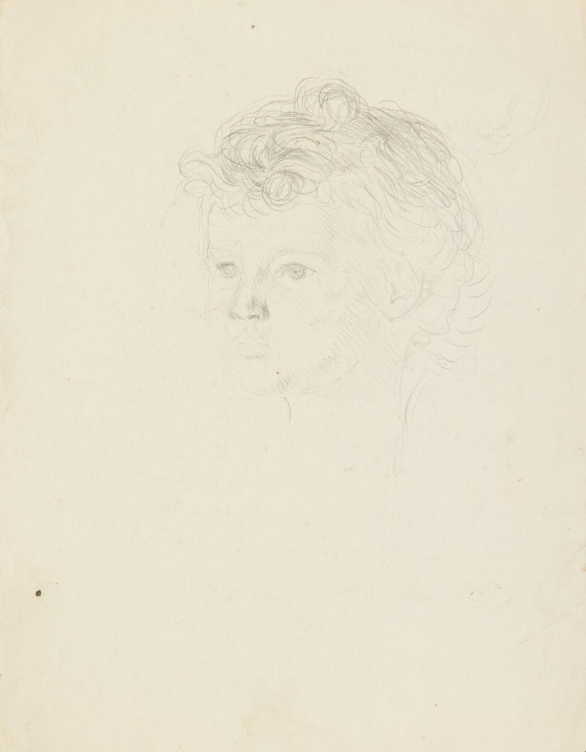 Sir George Clausen RA, Sketch of a boy's head (Mervyn, son of Sir J. Herbert Roberts Bt.)