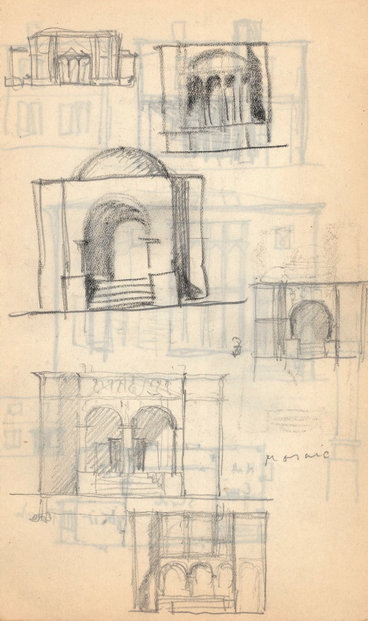 Sir Frank Brangwyn RA, Leaf from a sketchbook
