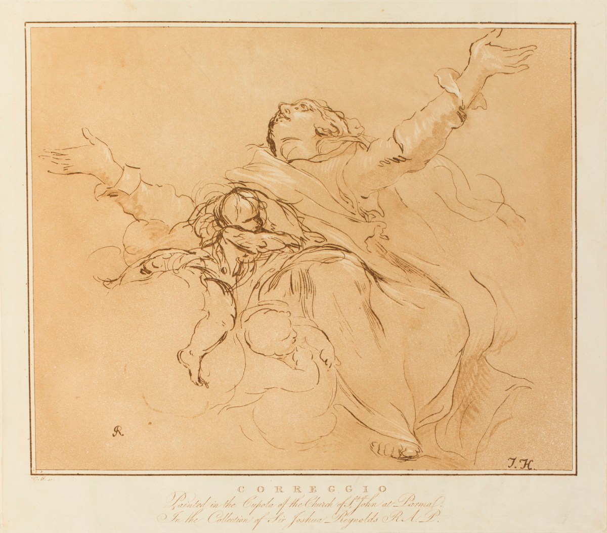 Conrad Martin Metz, Madonna and Child from the Cupola of the church of St. John at Parma attributed to Correggio