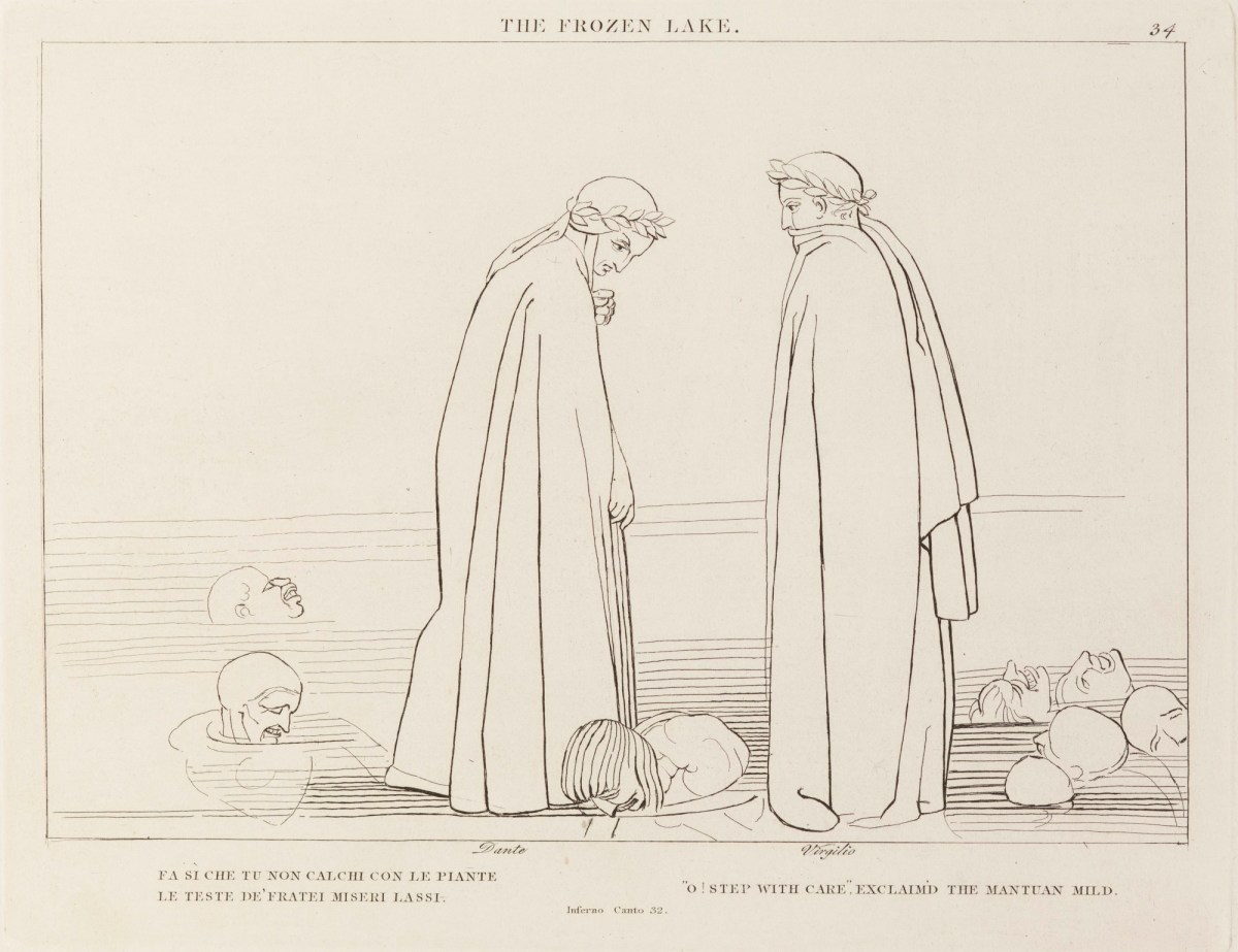 John Flaxman RA, 'The Frozen Lake' (from The Divine Comedy)