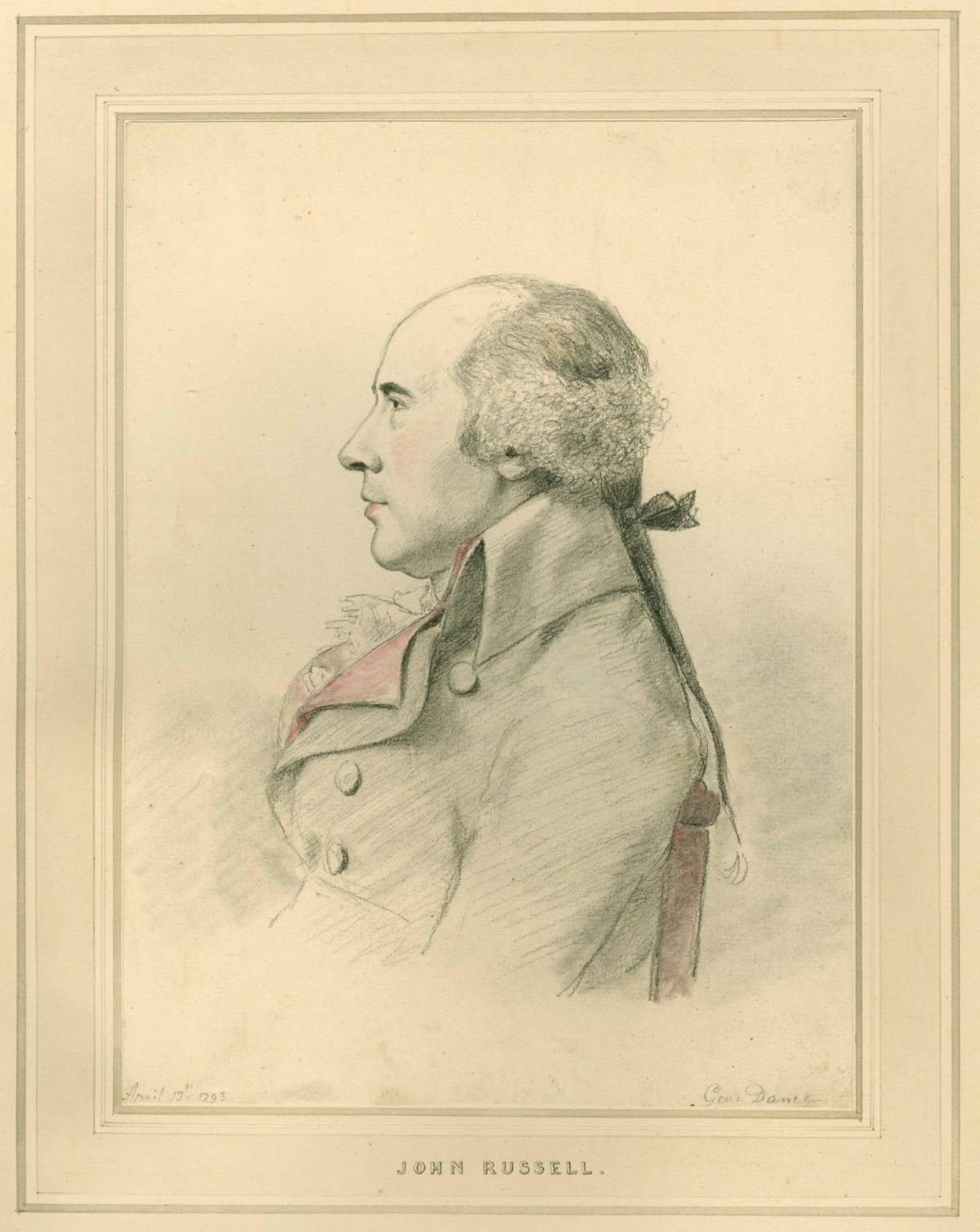 George Dance RA, Portrait of John Russell, R.A.
