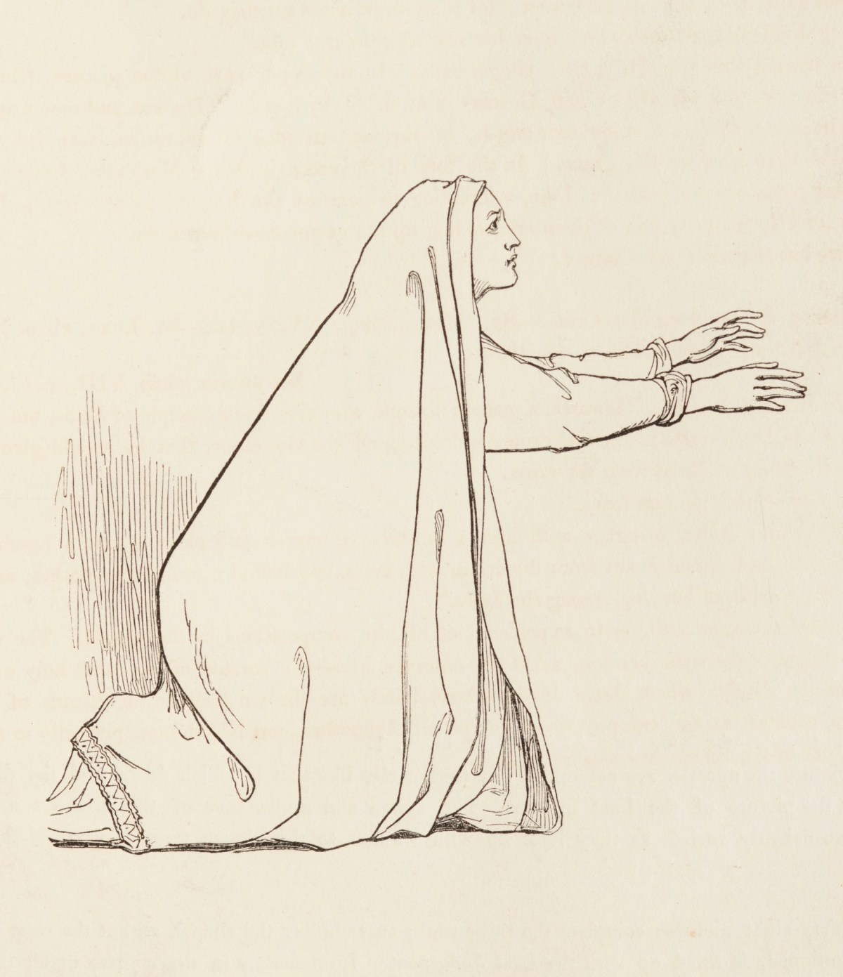 Sir Augustus Wall Callcott RA, The figure of Mary Magdalen from scene of The Resurrection