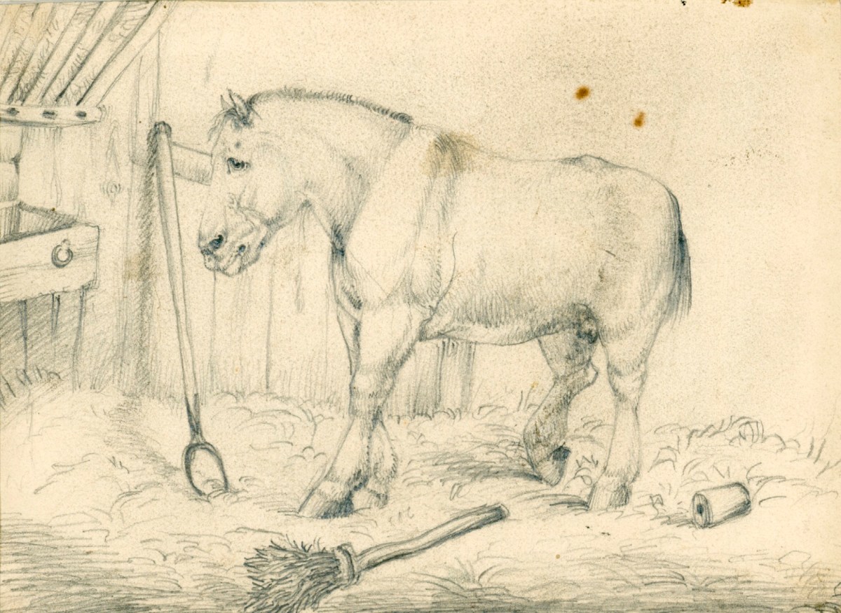Sir Edwin Landseer RA, A horse in a stable