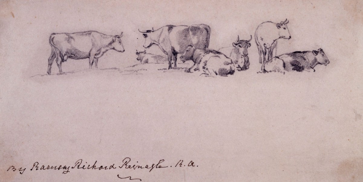 R.R. Reinagle RA, Landscape with cattle