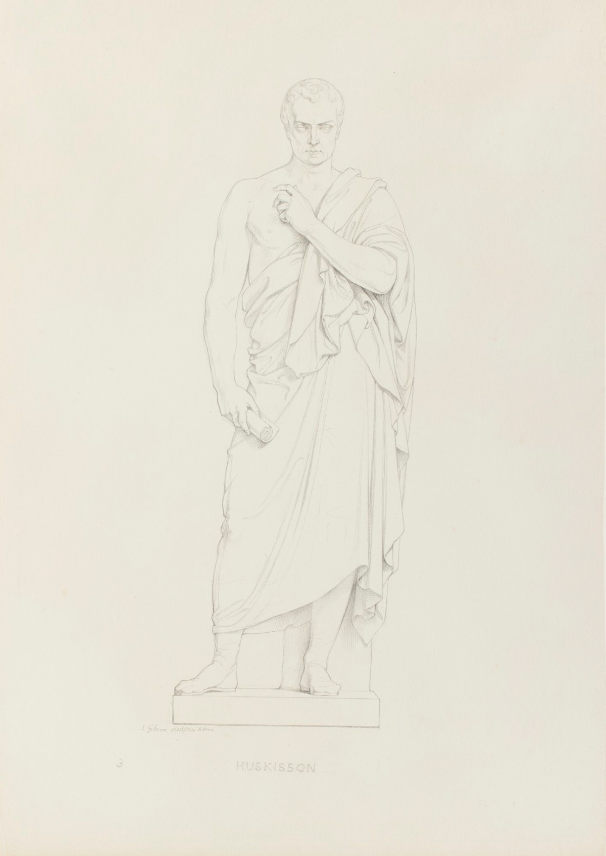 Paolo Guglielmi, Study after Gibson's second statue of William Huskisson, M. P.