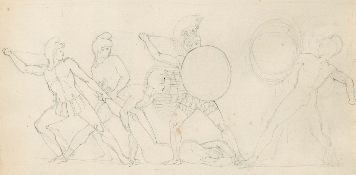 John Flaxman RA, The Fight Over the Body of Patroclus