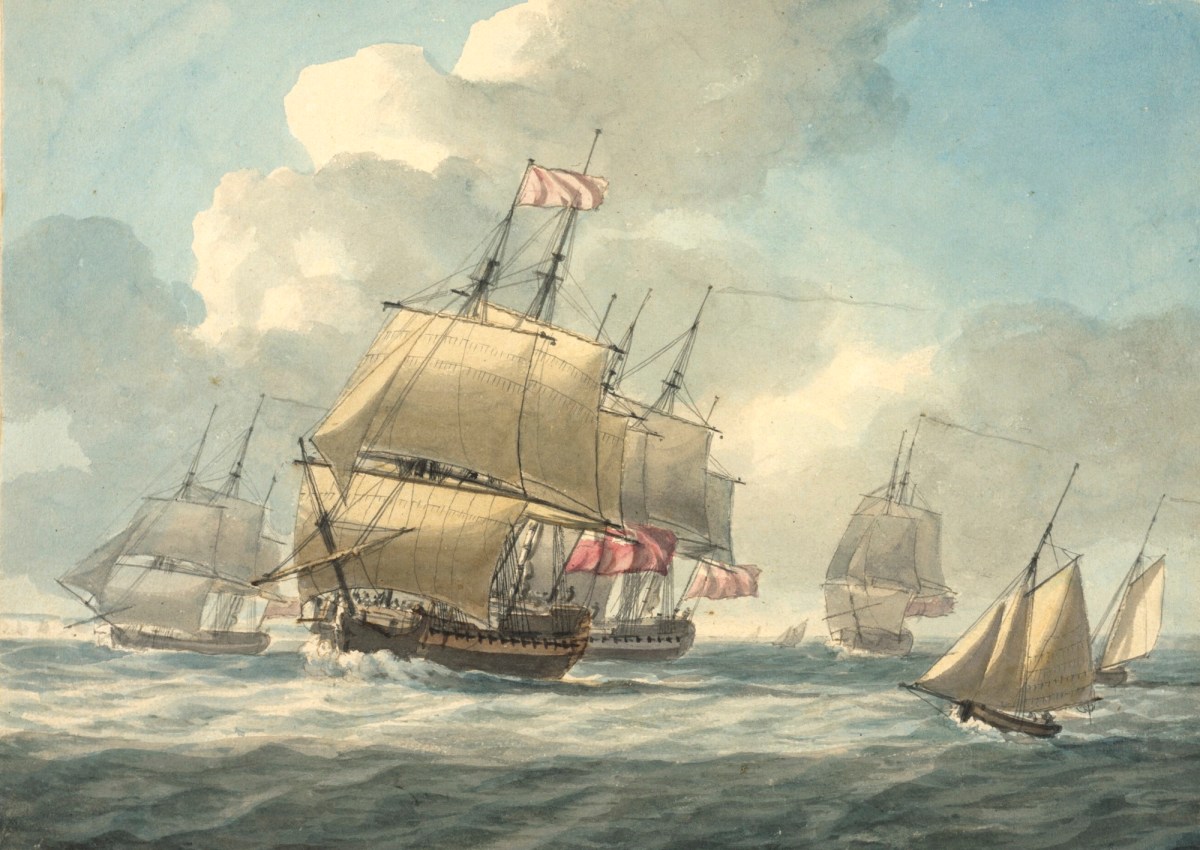 Dominic Serres the Elder RA, English Frigates in the Channel