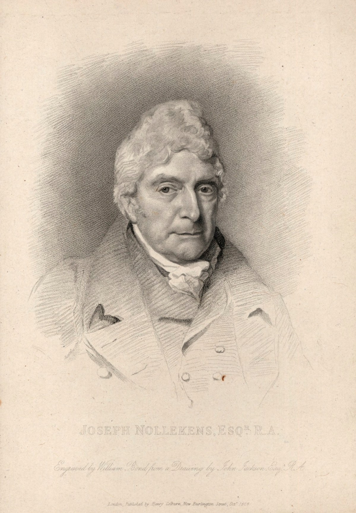 John Jackson RA, Portrait of Joseph Nollekens RA