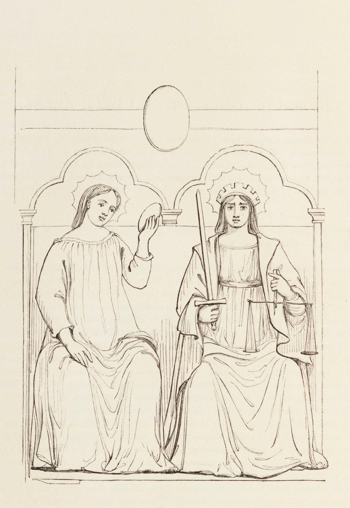 Sir Augustus Wall Callcott RA, Detail from the frescoes in The Great Town Hall (Salone) at Padua
