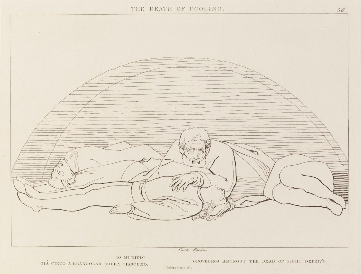 John Flaxman RA, 'The Death of Ugolino' (from The Divine Comedy)