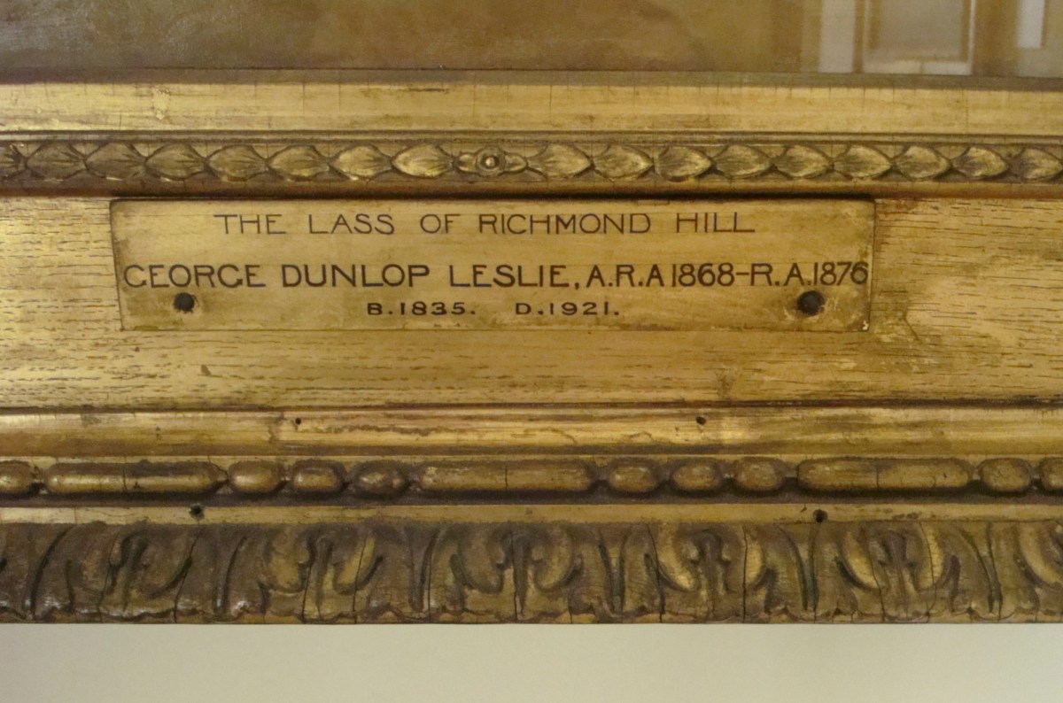 W.A. Smith - London and Nottingham, Frame for George Dunlop Leslie RA 'The Lass of Richmond Hill'