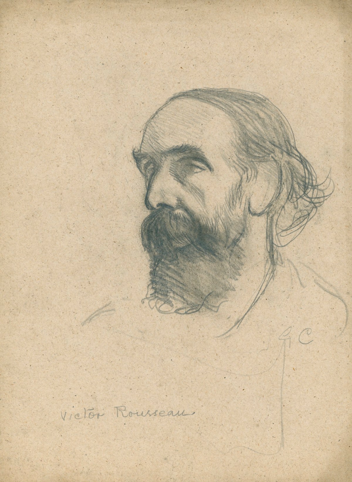 Sir George Clausen RA, Study of a head for the portrait of Monsieur Victor Rousseau