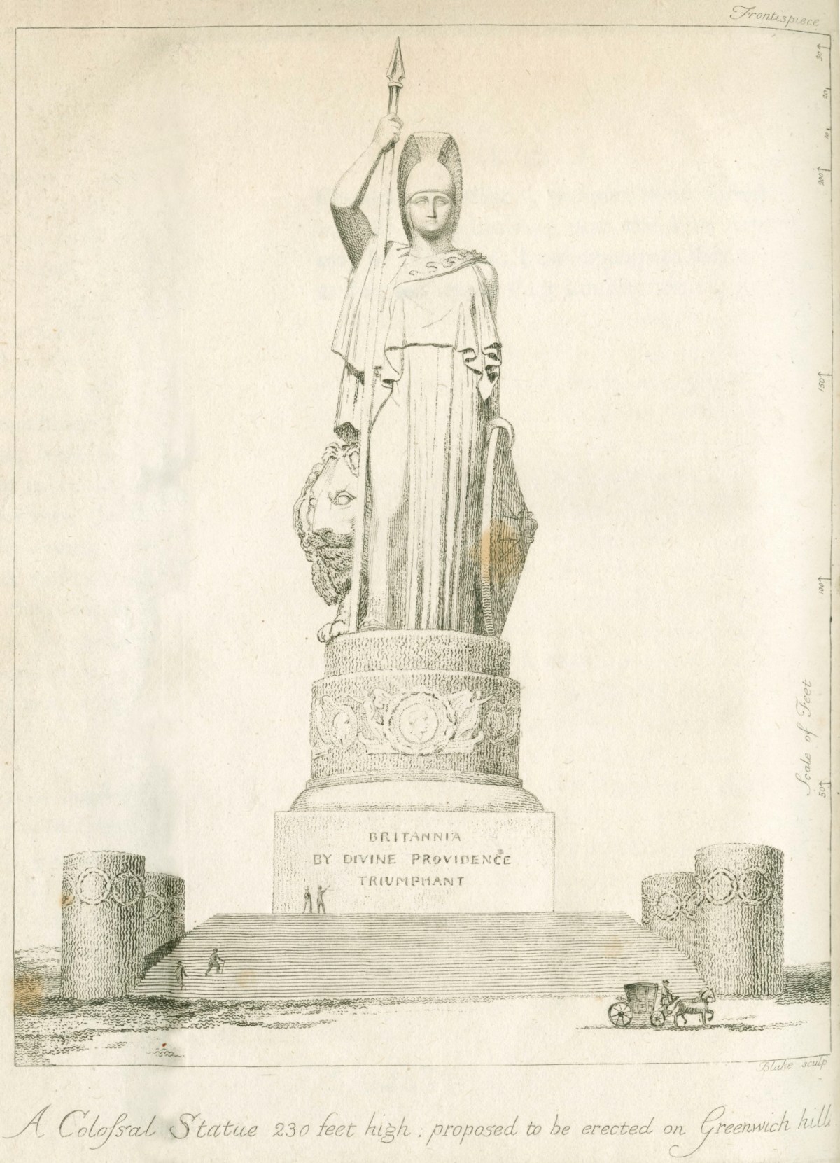 John Flaxman RA, A Colossal Statue 230 feet high, proposed to be erected on Greenwich hill