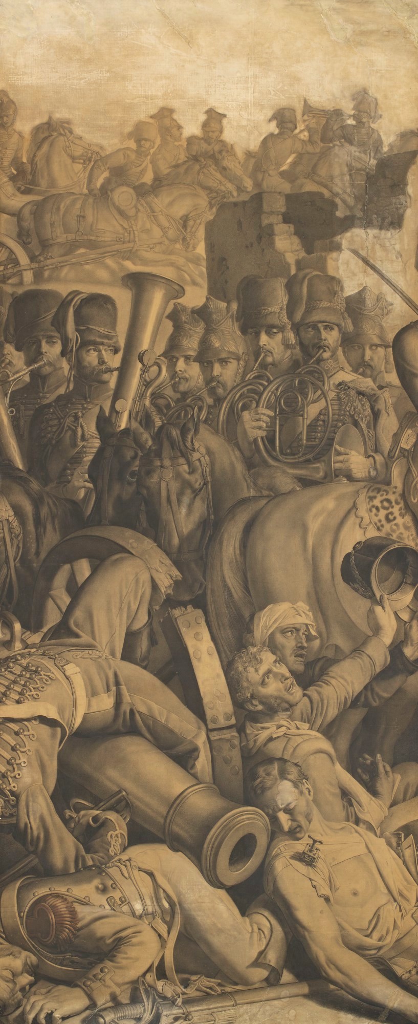 Daniel Maclise RA, Cartoon for 'The Meeting of Wellington and Blücher After the Battle of Waterloo'