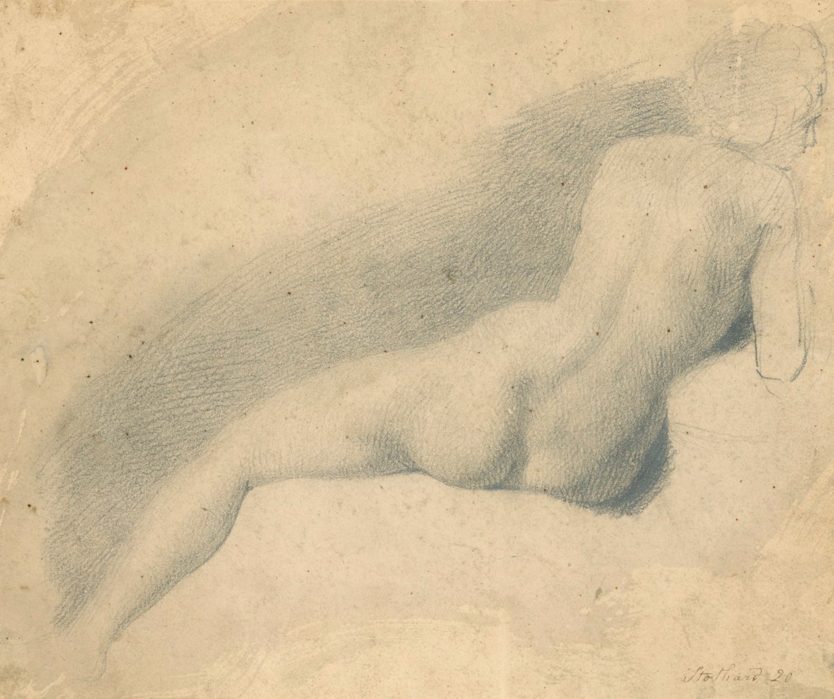 Thomas Stothard RA, Reclining female nude viewed from the back