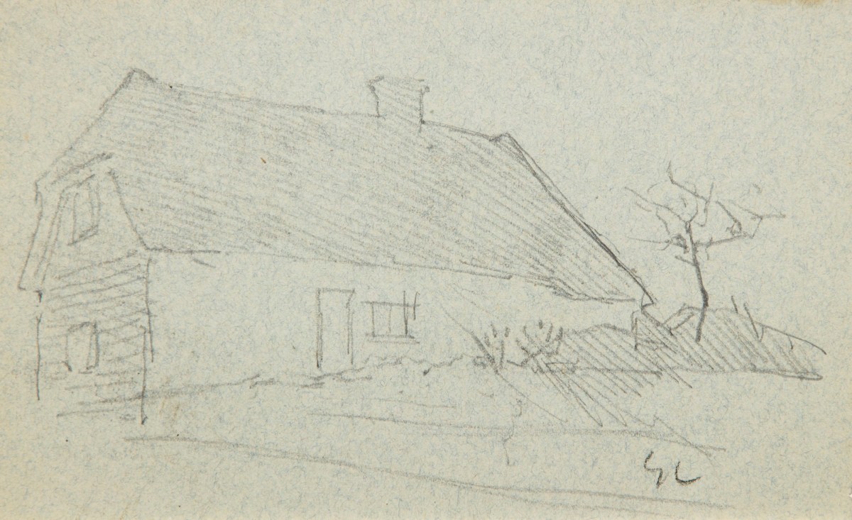 Sir George Clausen RA, Sketch of a cottage