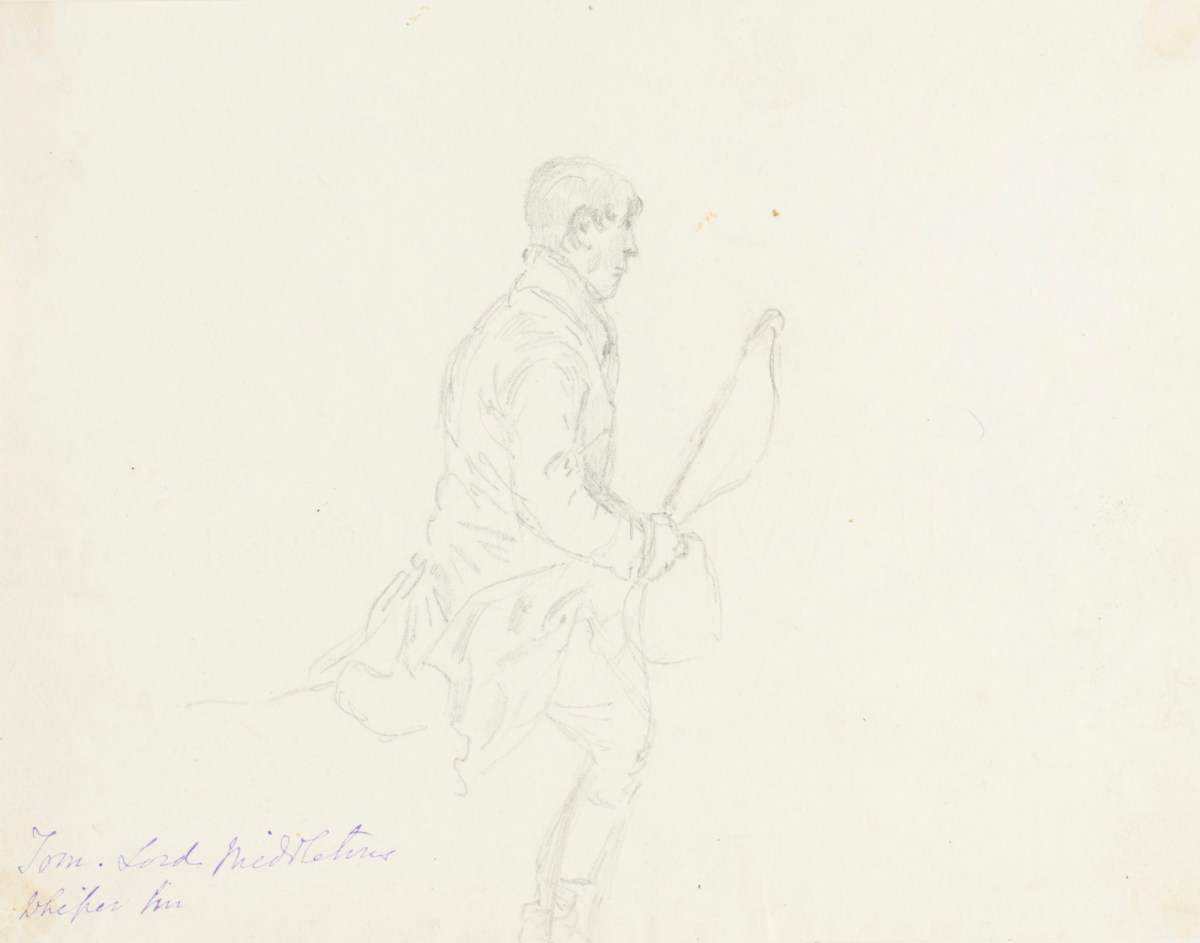 Philip Reinagle RA, Drawing of a man on a horse