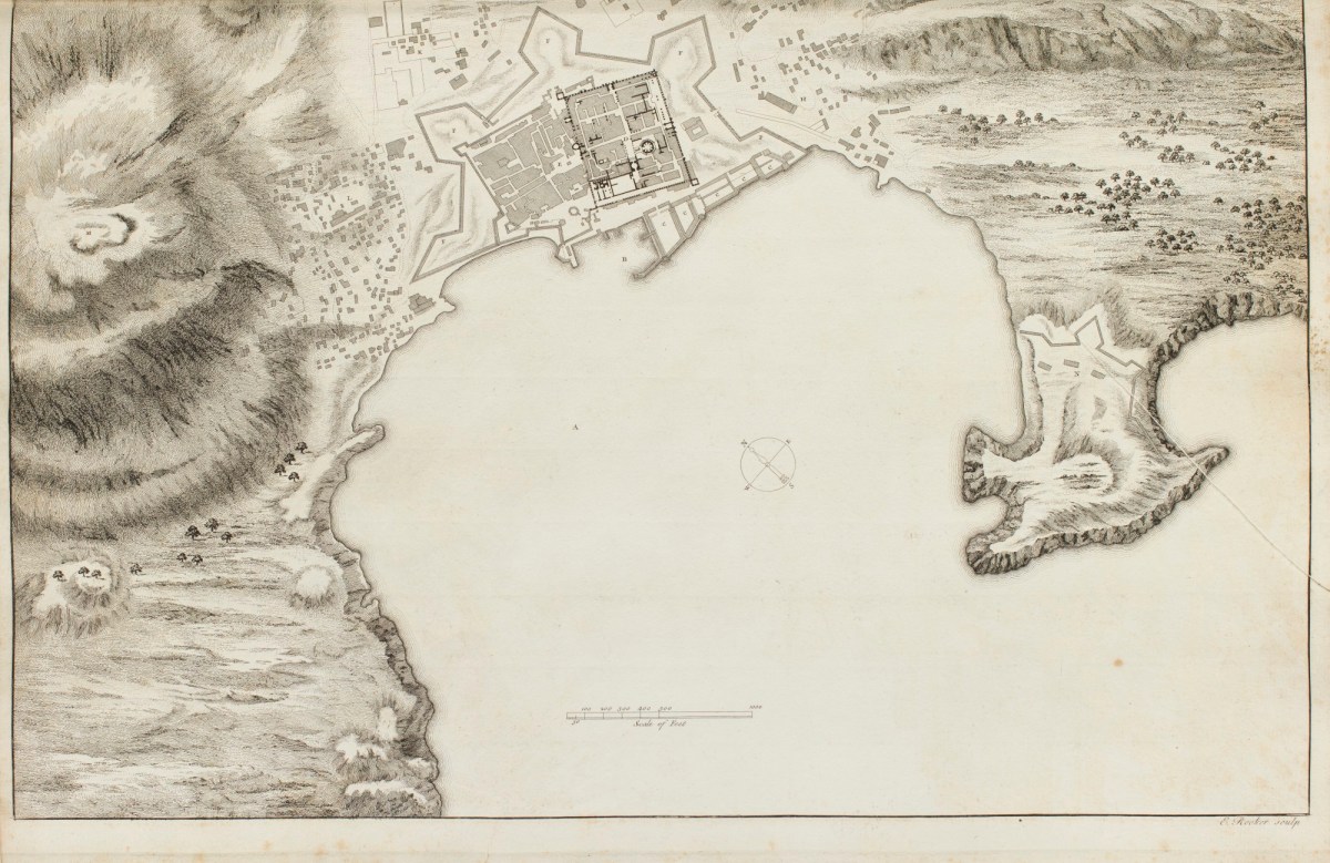 Charles-Louis Clérisseau, Plan and Ruins of the Diocletian palace in Split