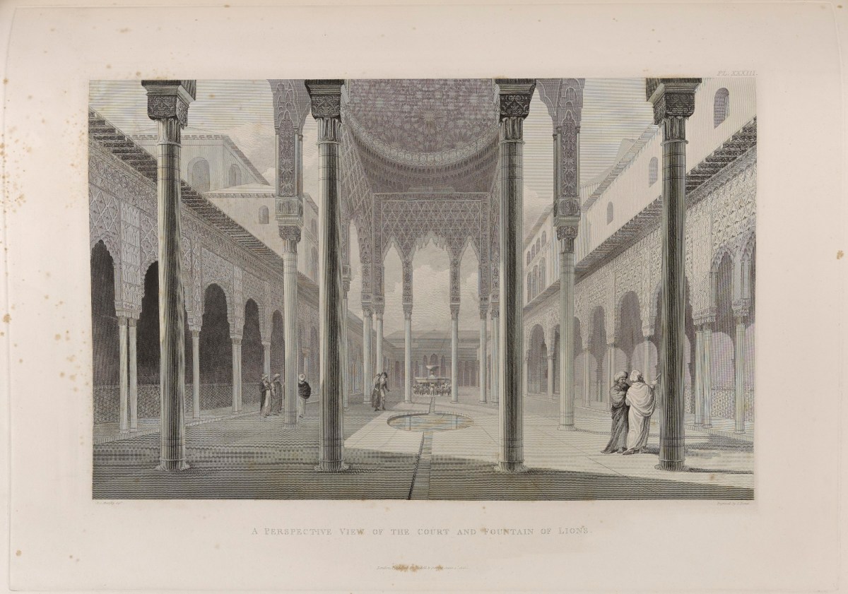 James Cavanah Murphy, Plate 33: A perspective View of the Court and Fountain of Lions