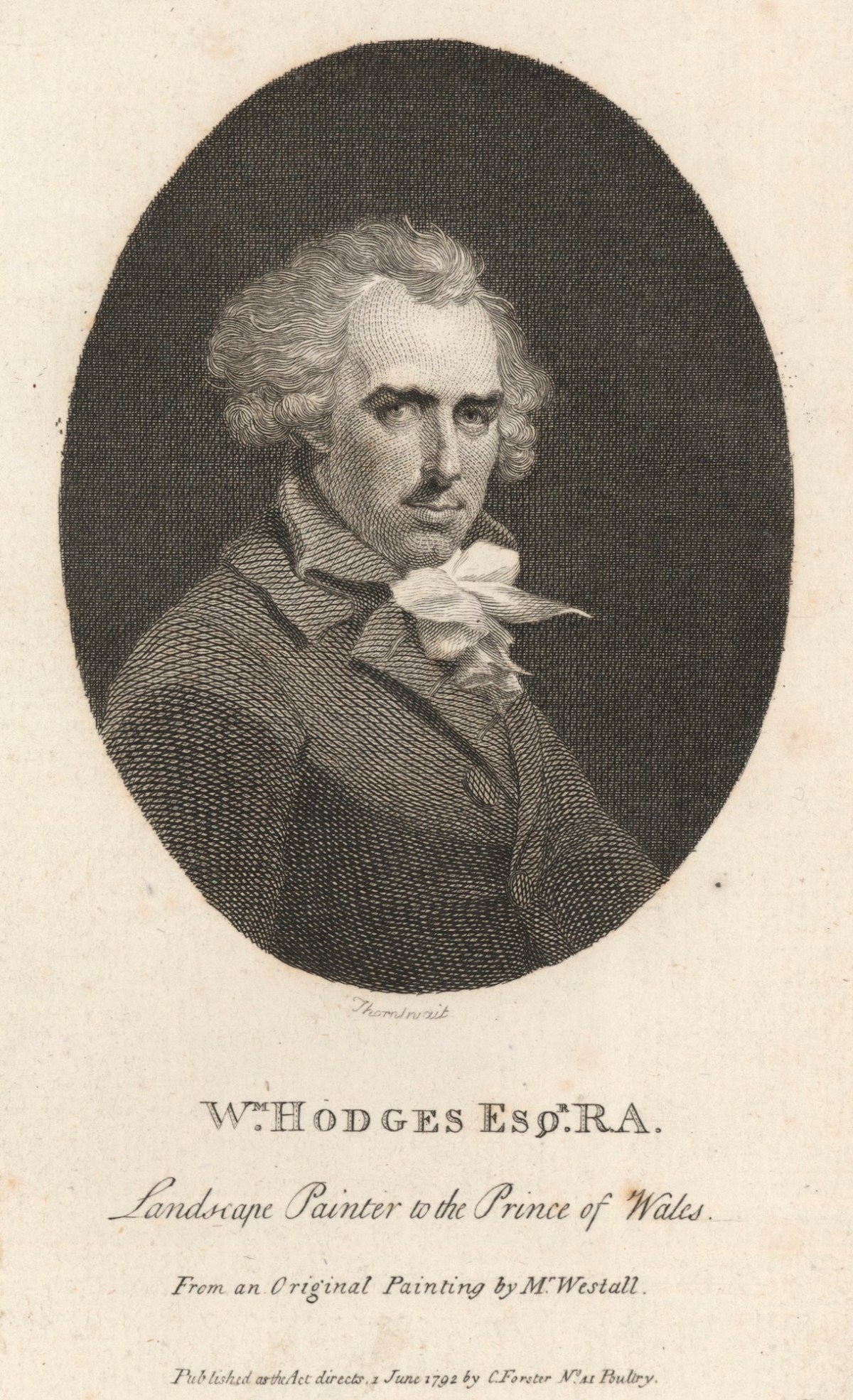 Richard Westall RA, Portrait of William Hodges RA