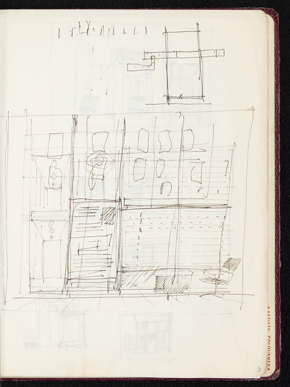 Sir Hugh Casson PRA, Sketchbook with designs and notes