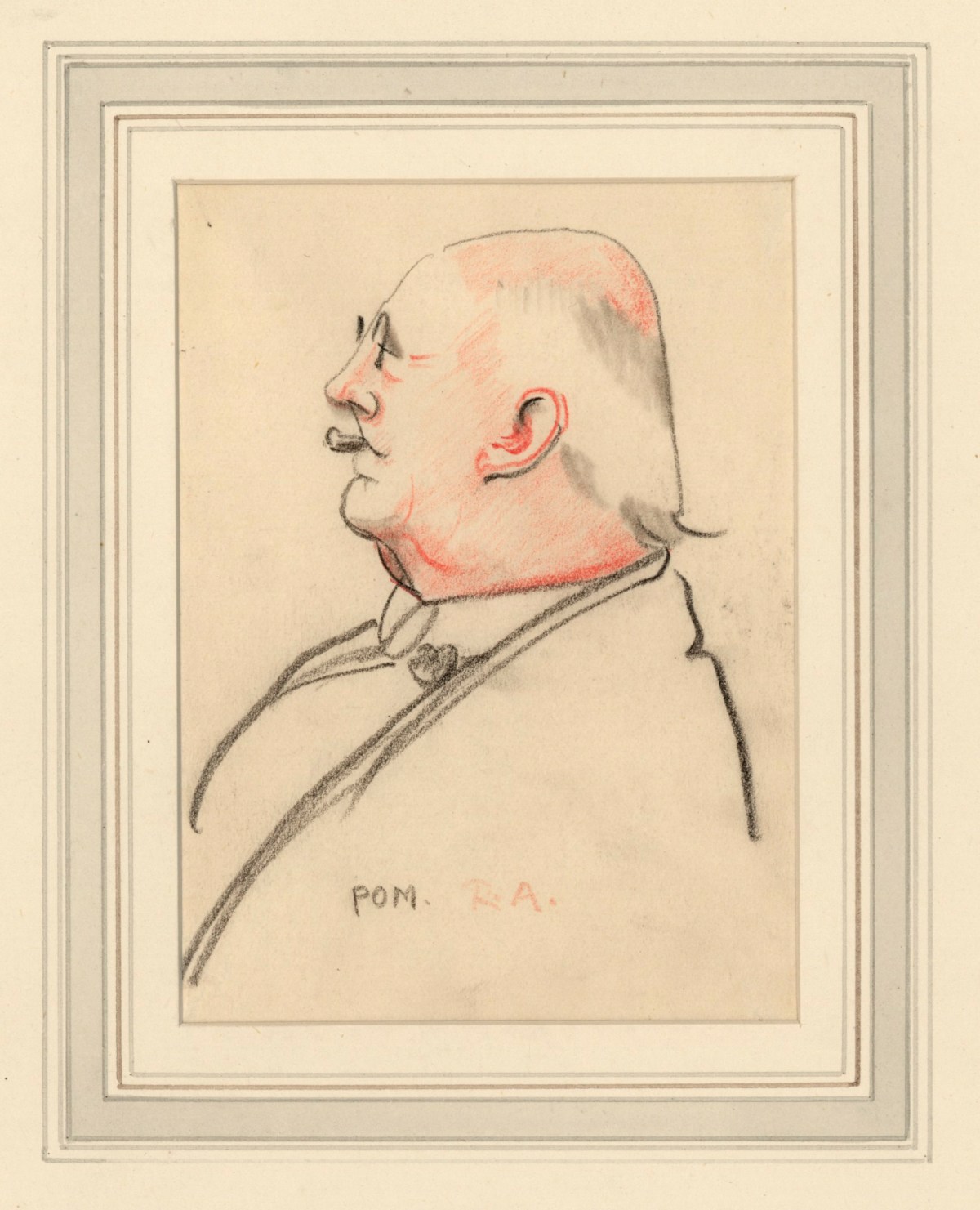 Francis Derwent Wood RA, Caricature of Frederick Pomeroy, R.A.