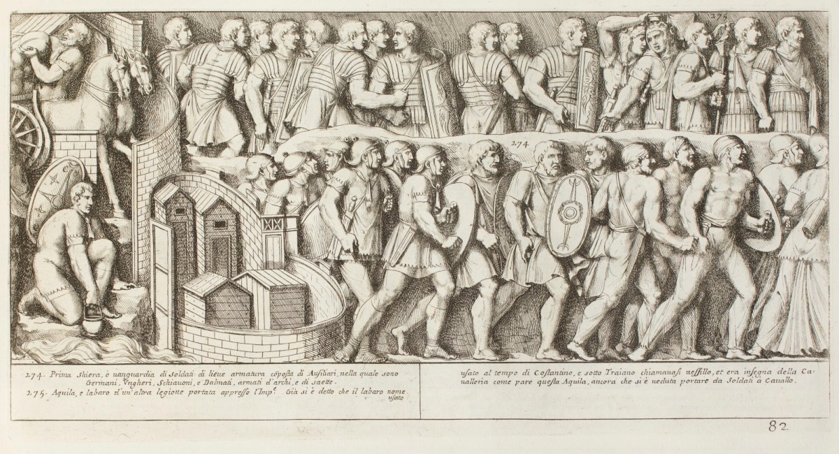 Pietro Santi Bartoli, Plate 82: Continued march of the armies