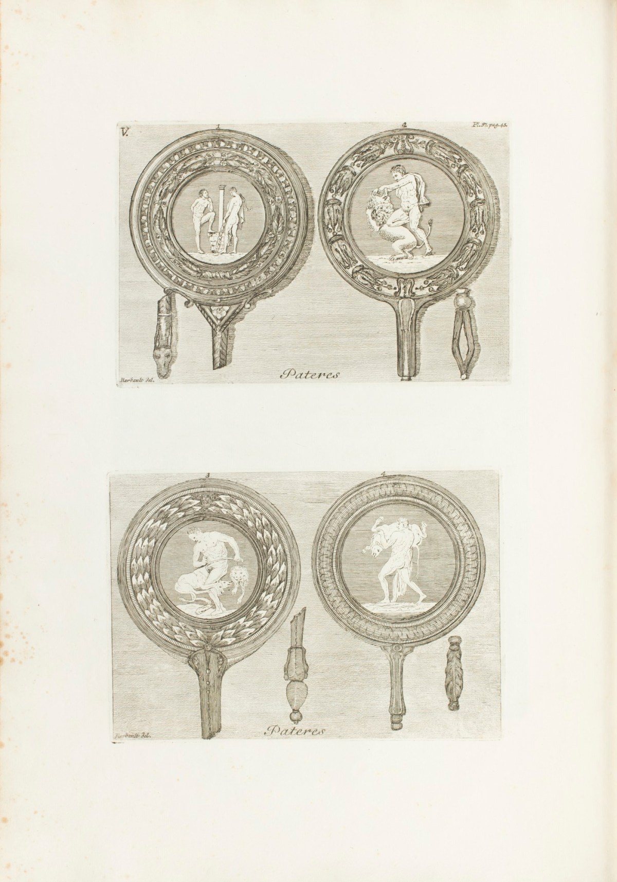 Jean Barbault, 'Des Pateres: Planche V.'