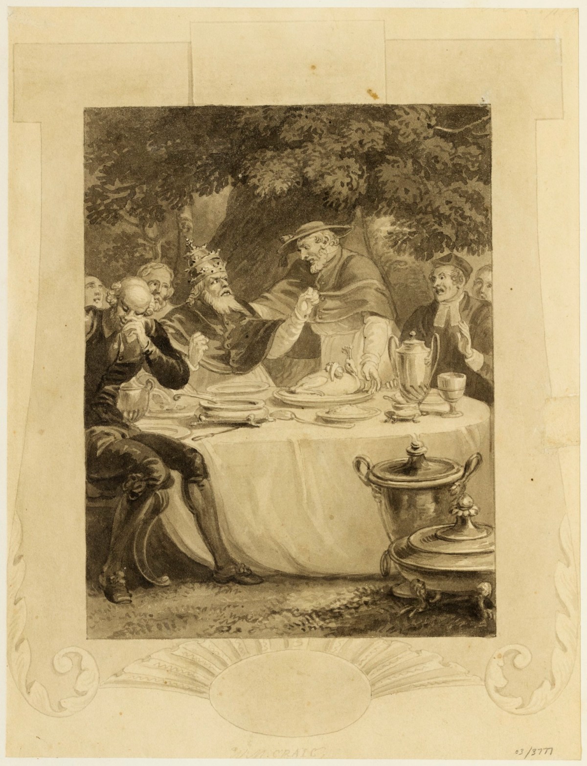 William Marshall Craig, Pope Julius in a Rage for Want of his Cold Peacock
