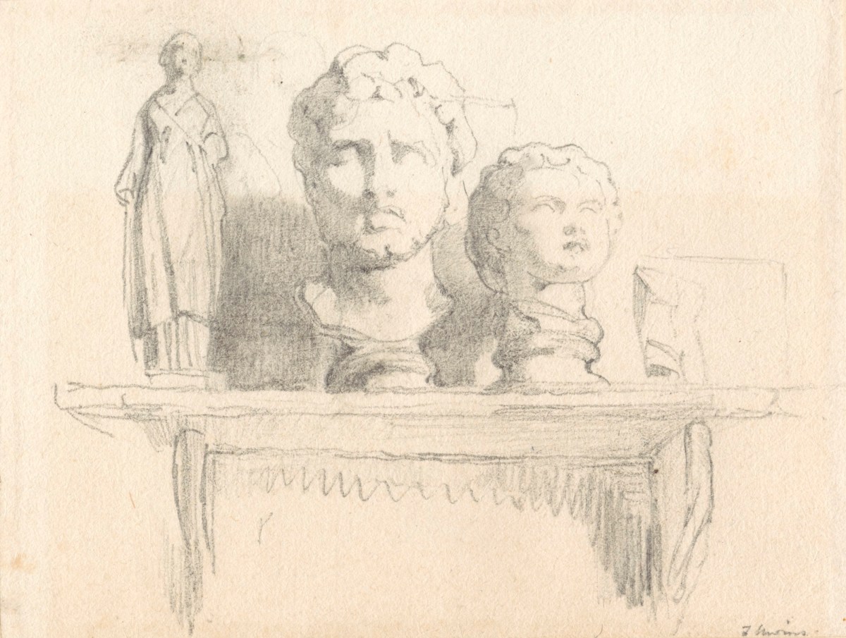 Thomas Uwins RA, Sculptural casts on a shelf