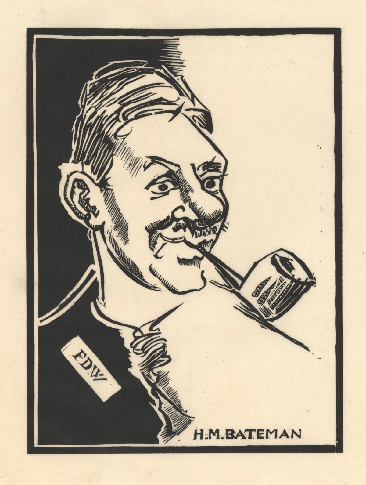 Francis Derwent Wood RA, Caricature portrait of H.M. Bateman.