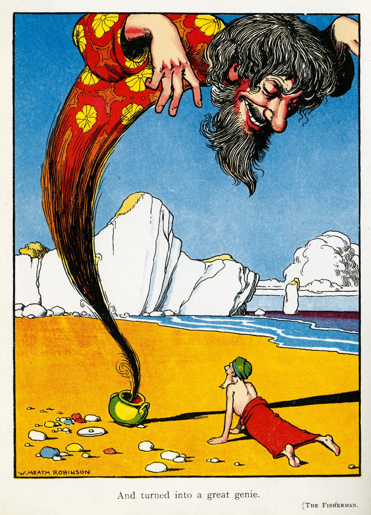 William Heath Robinson, 'And turned into a great genie.'
