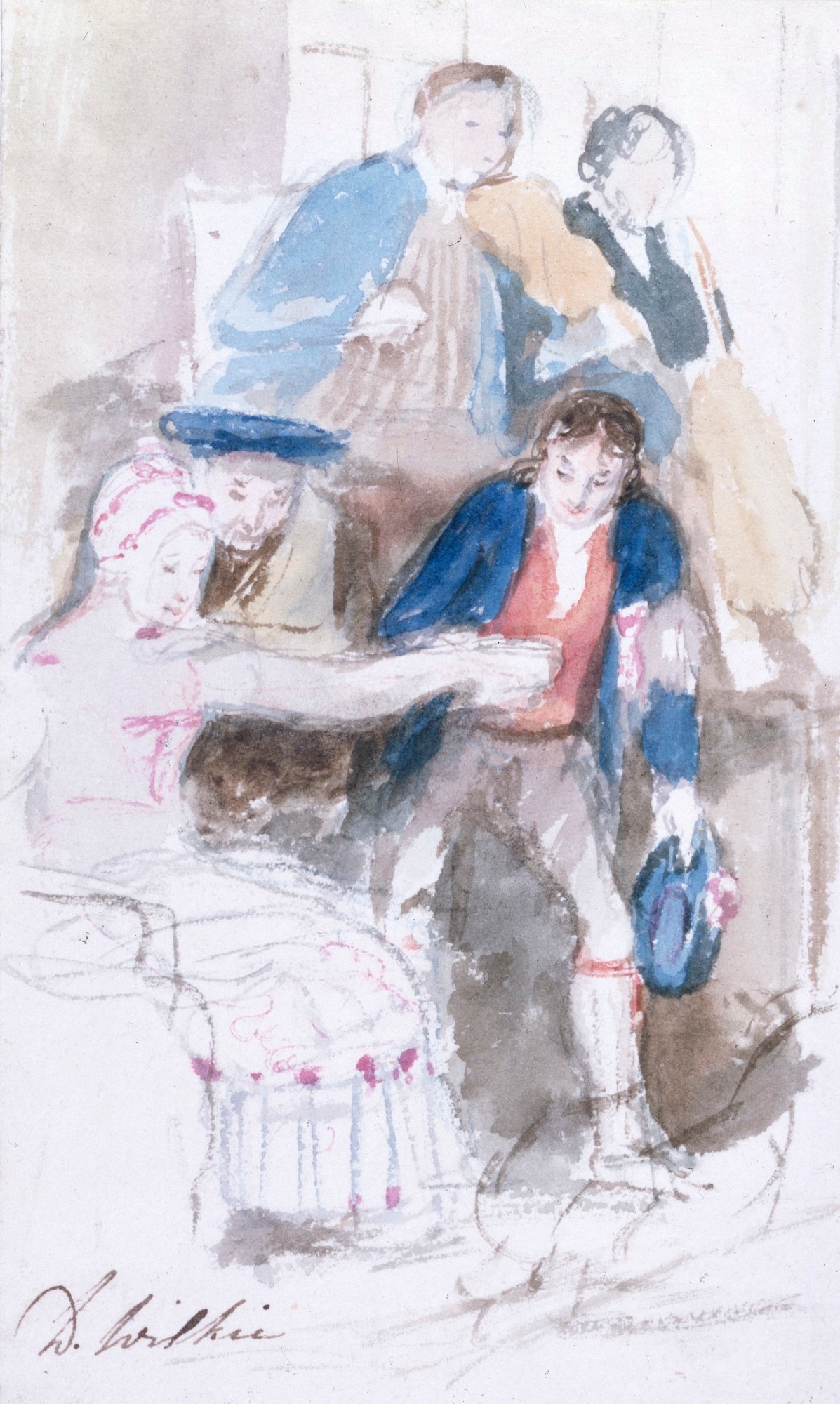 Sir David Wilkie RA, Study for 'The Penny Wedding'