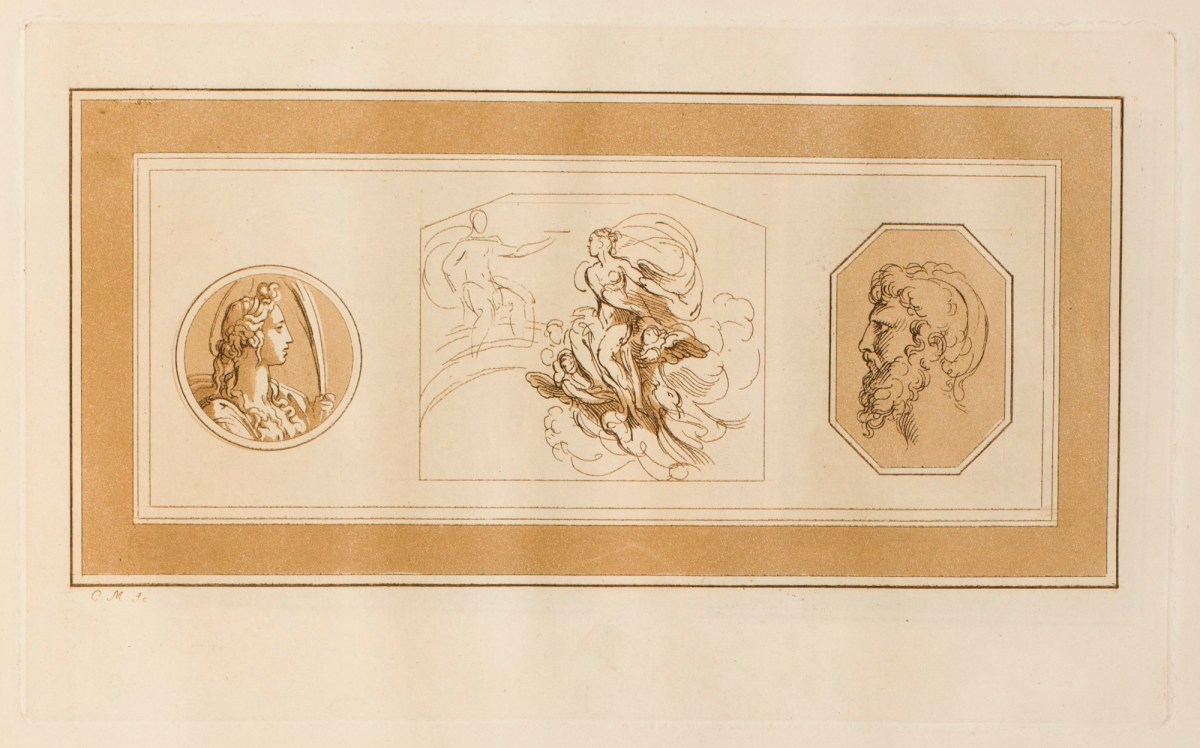 Conrad Martin Metz, Head of female saint; Coronation of the Virgin; Head of a bearded man