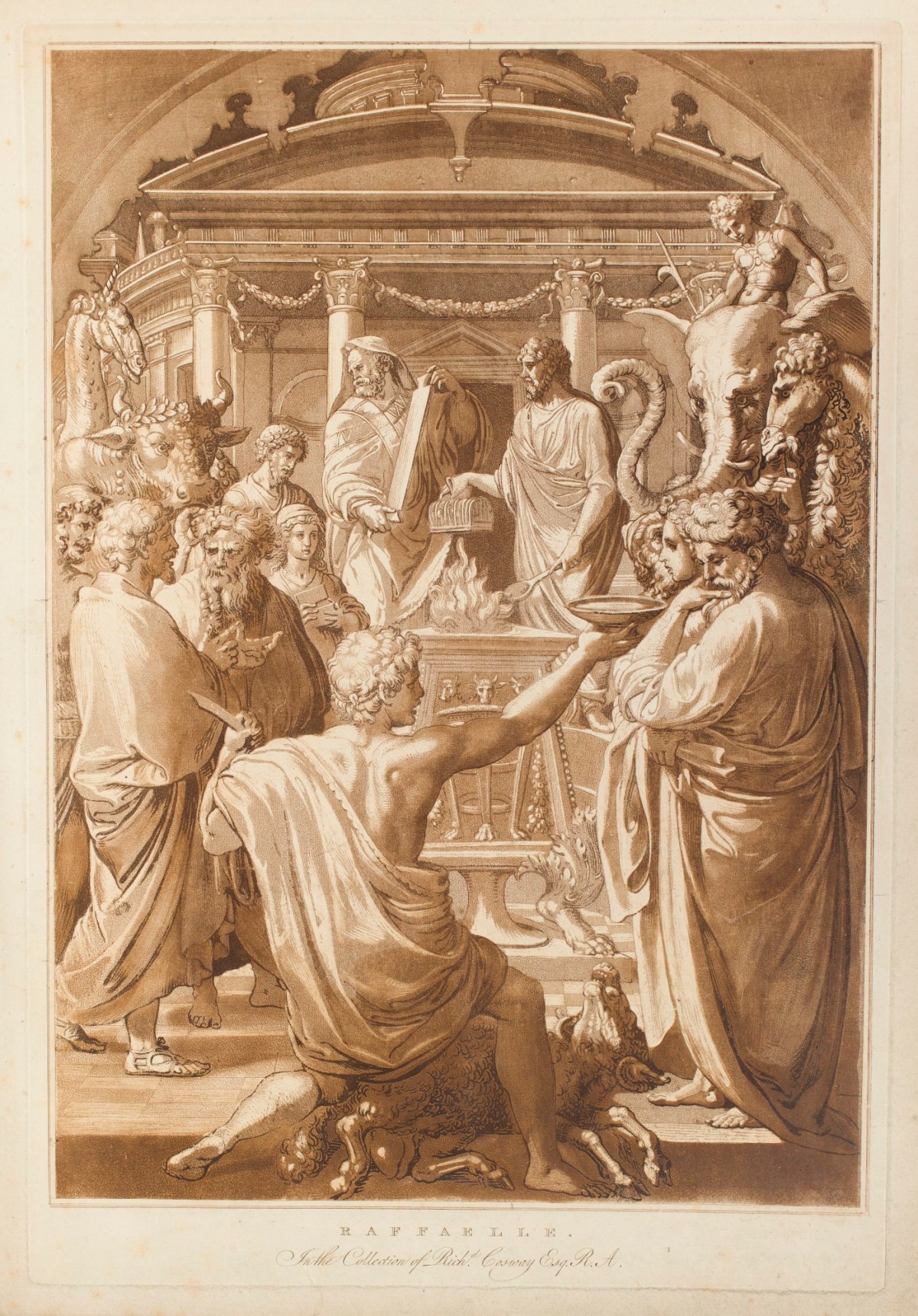 Conrad Martin Metz, Sacrifice scene attributed to Raffaello