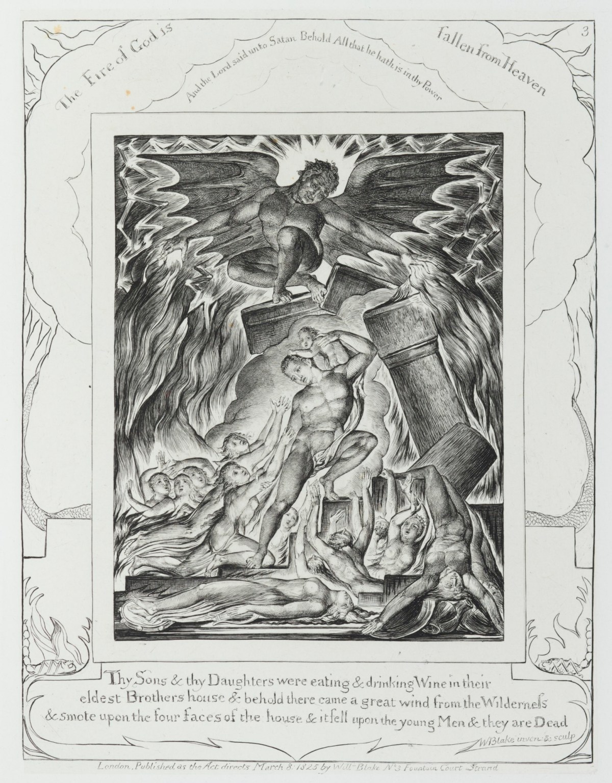 William Blake, 'Thy Sons & thy Daughters were eating & drinking Wine...'