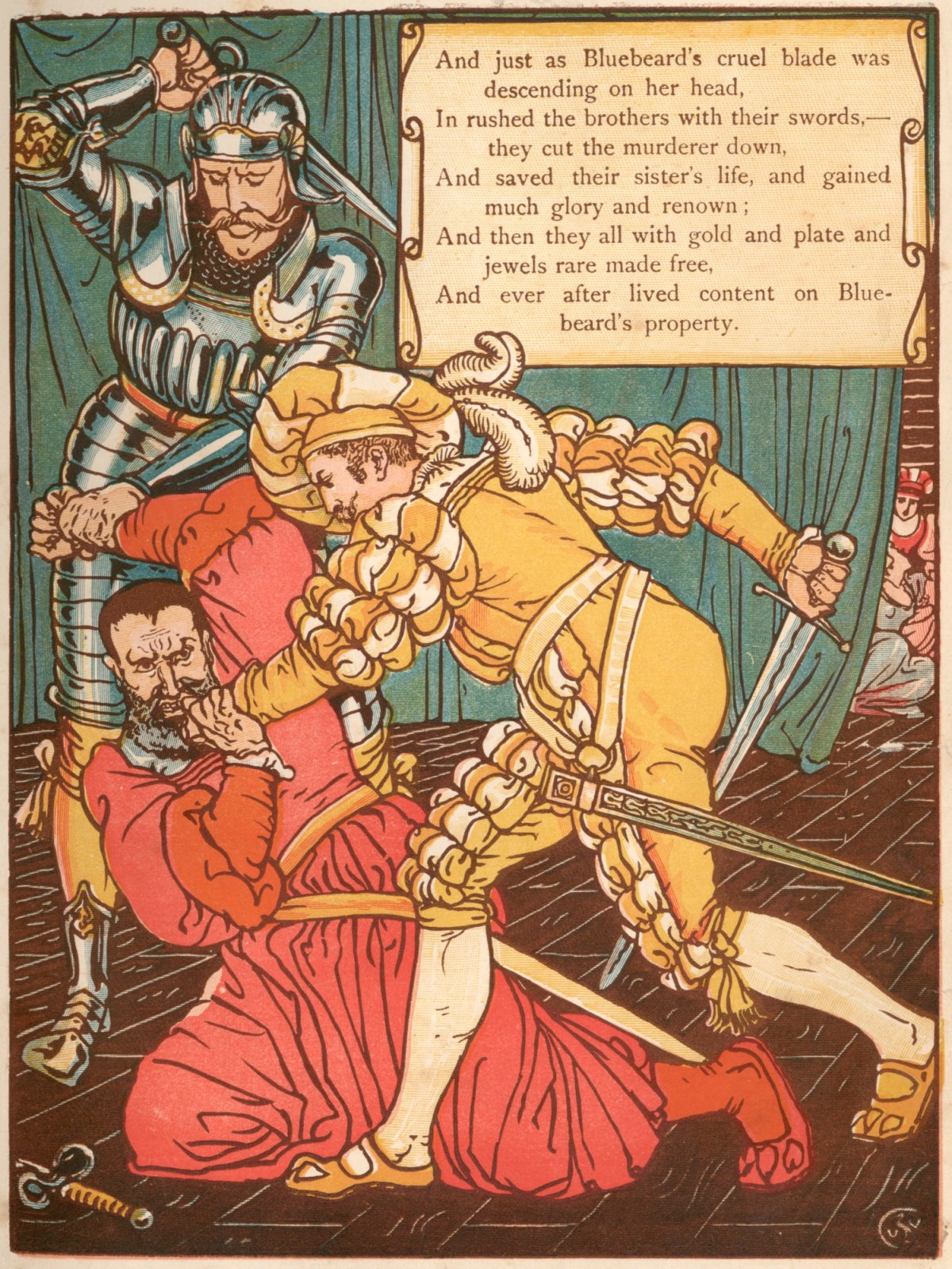 Walter Crane, '... In rushed the brothers with their swords ...'