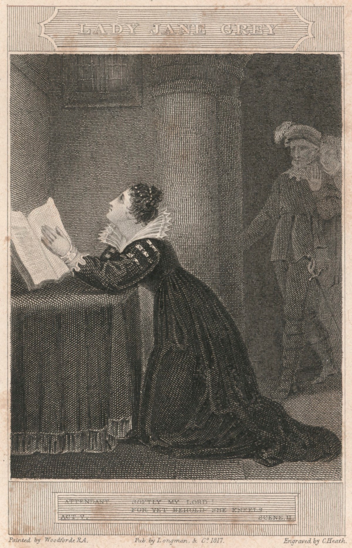 Samuel Woodforde RA, 'Softly my Lord! for yet behold she kneels'